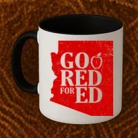 Go Red For Ed Distressed Coffee Mug thumb 2