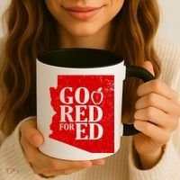 Go Red For Ed Distressed Coffee Mug thumb 3