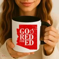 Go Red For Ed Distressed Coffee Mug thumb 3