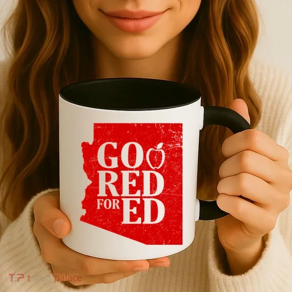 Go Red For Ed Distressed Coffee Mug