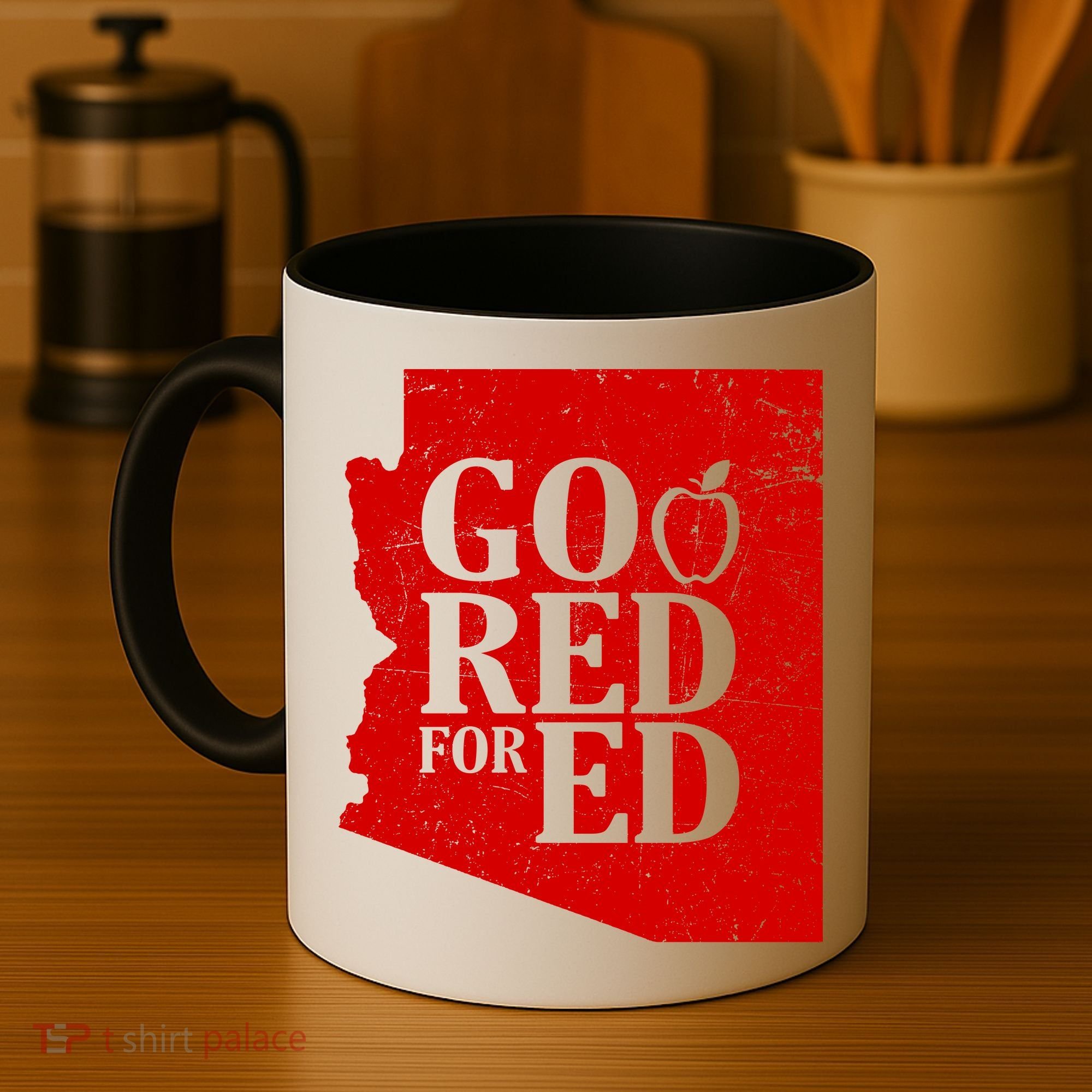 Go Red For Ed Distressed Coffee Mug