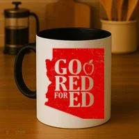 Go Red For Ed Distressed Coffee Mug thumb 4