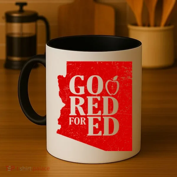 Go Red For Ed Distressed Coffee Mug