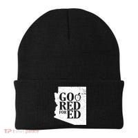 Go Red For Ed Distressed Beanie thumb 0
