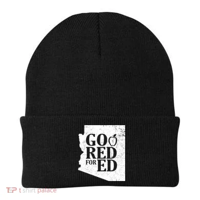 Go Red For Ed Distressed Beanie