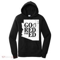 Go Red For Ed Distressed Women's Hoodie thumb 0