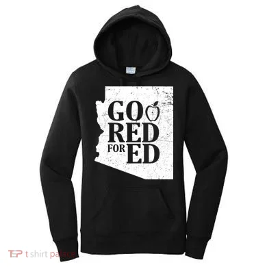 Go Red For Ed Distressed Women's Hoodie