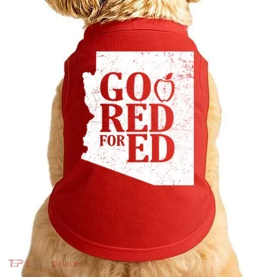 Go Red For Ed Distressed Doggie Tank