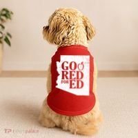 Go Red For Ed Distressed Doggie Tank thumb 2