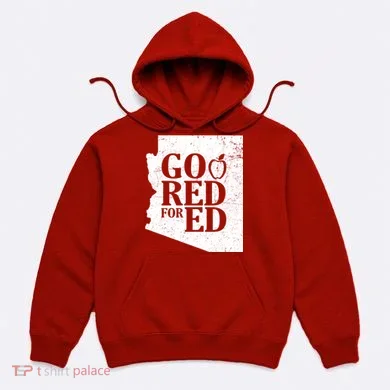 Go Red For Ed Distressed Hoodie