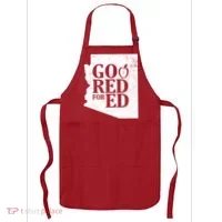 Go Red For Ed Distressed Apron thumb 0