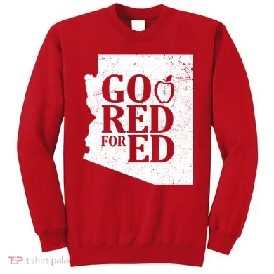 Go Red For Ed Distressed Sweatshirt