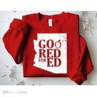 Go Red For Ed Distressed Sweatshirt thumb 2