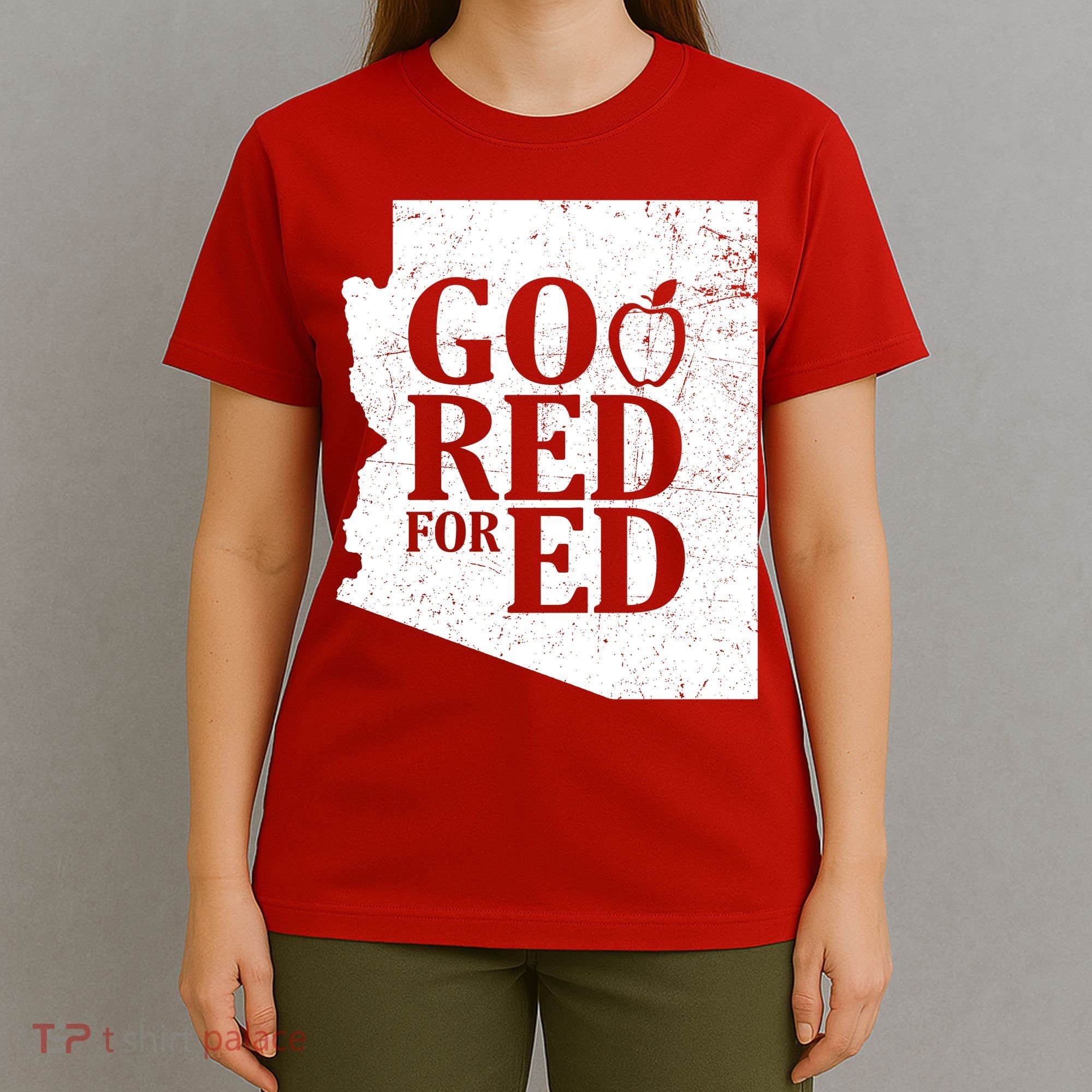 Go Red For Ed Distressed T-Shirt