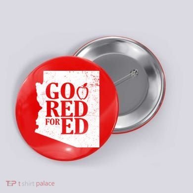 Go Red For Ed Distressed Button
