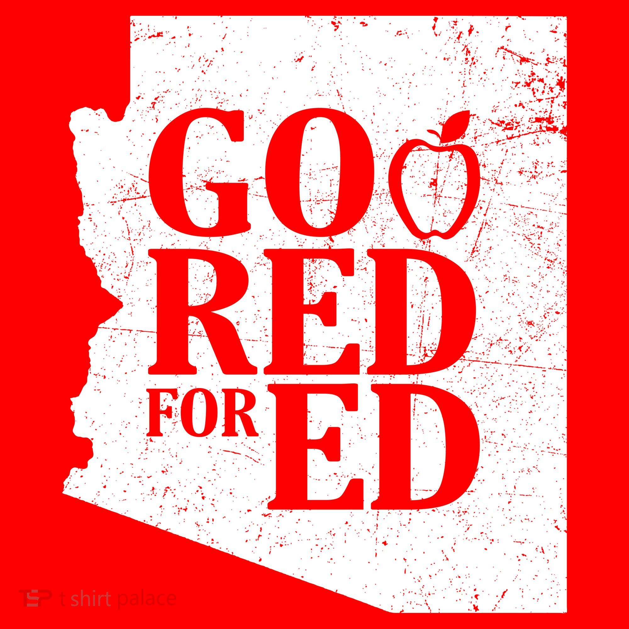 Go Red For Ed Distressed Polo