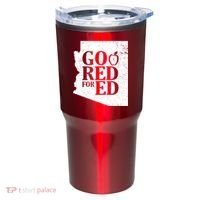 Go Red For Ed Distressed Tumbler thumb 0