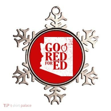 Go Red For Ed Distressed Ornament