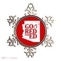 Go Red For Ed Distressed Ornament thumb 0