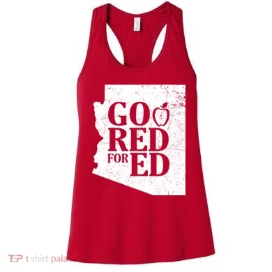 Go Red For Ed Distressed Women's Tank Top
