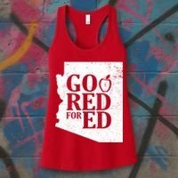 Go Red For Ed Distressed Women's Tank Top thumb 3