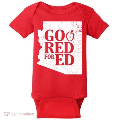 Go Red For Ed Distressed Baby Bodysuit