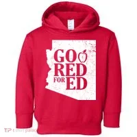 Go Red For Ed Distressed Toddler Hoodie thumb 0
