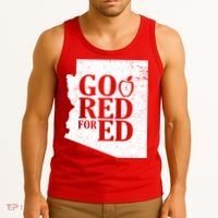 Go Red For Ed Distressed Tank Top thumb 3