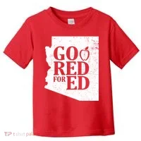 Go Red For Ed Distressed Toddler T-Shirt thumb 0