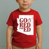 Go Red For Ed Distressed Toddler T-Shirt thumb 2