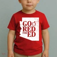 Go Red For Ed Distressed Toddler T-Shirt thumb 2