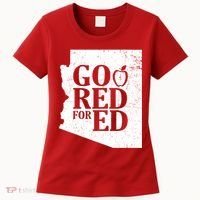 Go Red For Ed Distressed Women's T-Shirt thumb 0
