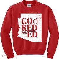 Go Red For Ed Distressed Kids Sweatshirt thumb 0