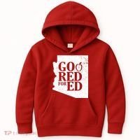 Go Red For Ed Distressed Kids Hoodie thumb 0