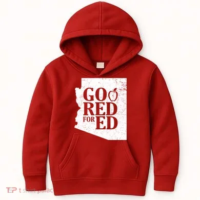 Go Red For Ed Distressed Kids Hoodie