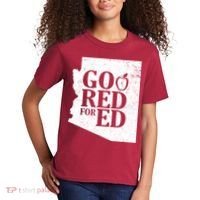 Go Red For Ed Distressed Kids T-Shirt thumb 2