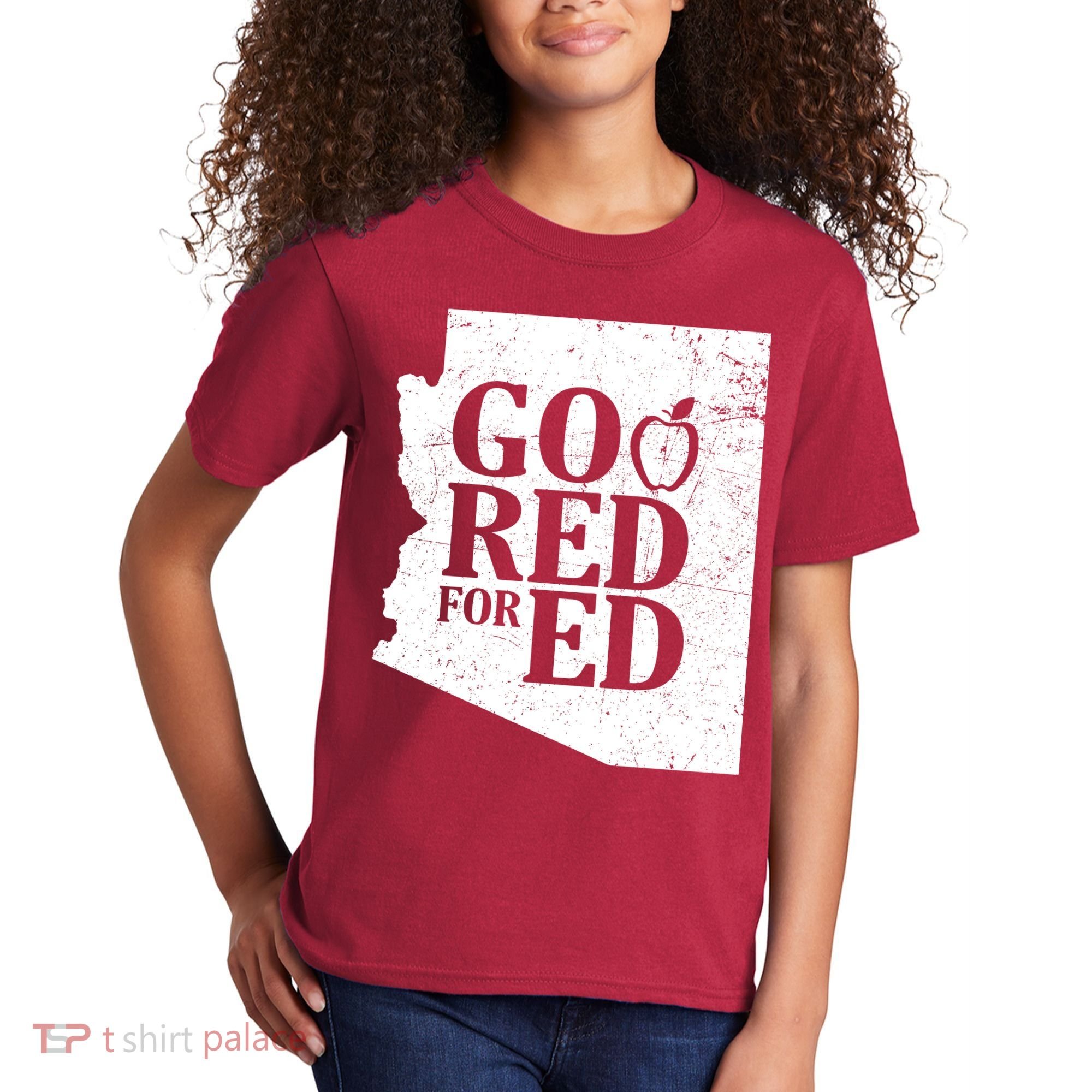 Go Red For Ed Distressed Kids T-Shirt