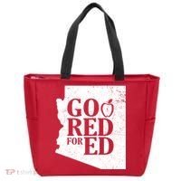 Go Red For Ed Distressed Tote Bag thumb 0