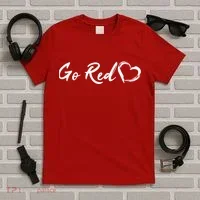 Go Red Heart Disease Awareness T-Shirt thumb 5
