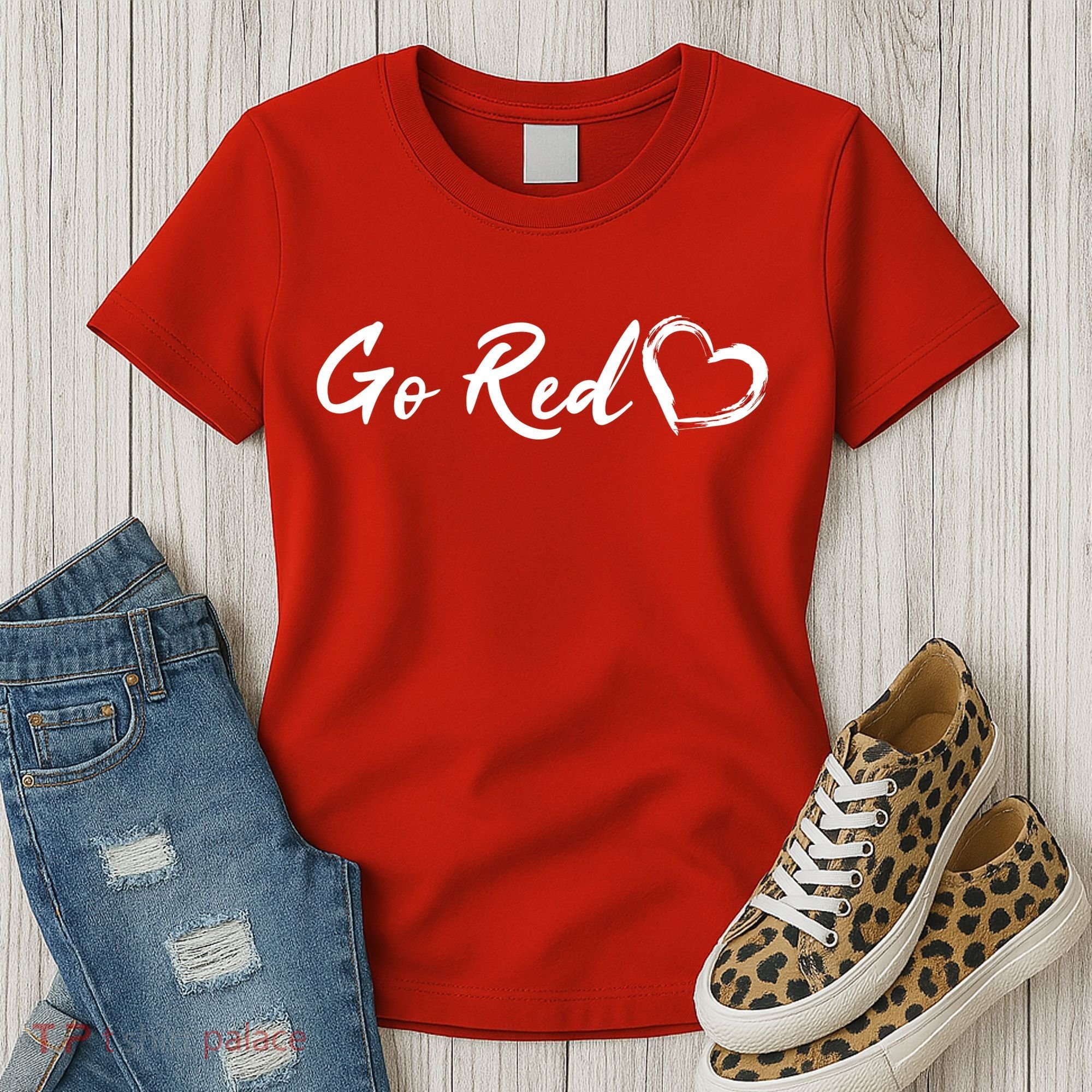 Go Red Heart Disease Awareness Women's T-Shirt