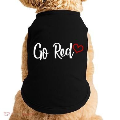 Go Red Heart Health Awareness Logo Doggie Tank