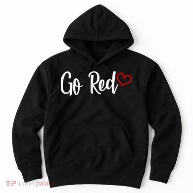 Go Red Heart Health Awareness Logo Hoodie
