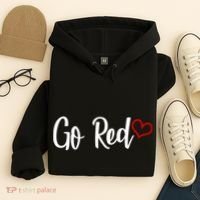 Go Red Heart Health Awareness Logo Hoodie thumb 4