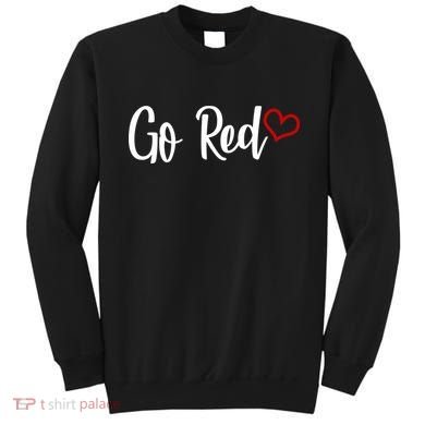 Go Red Heart Health Awareness Logo Sweatshirt
