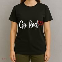 Go Red Heart Health Awareness Logo T-Shirt thumb 4