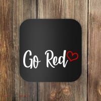 Go Red Heart Health Awareness Logo Coaster thumb 0