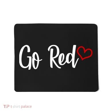 Go Red Heart Health Awareness Logo Mousepad
