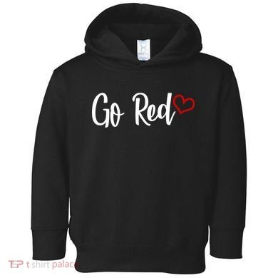 Go Red Heart Health Awareness Logo Toddler Hoodie