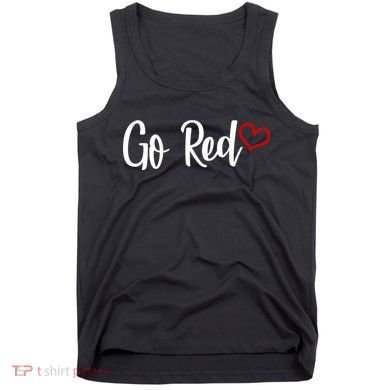 Go Red Heart Health Awareness Logo Tank Top