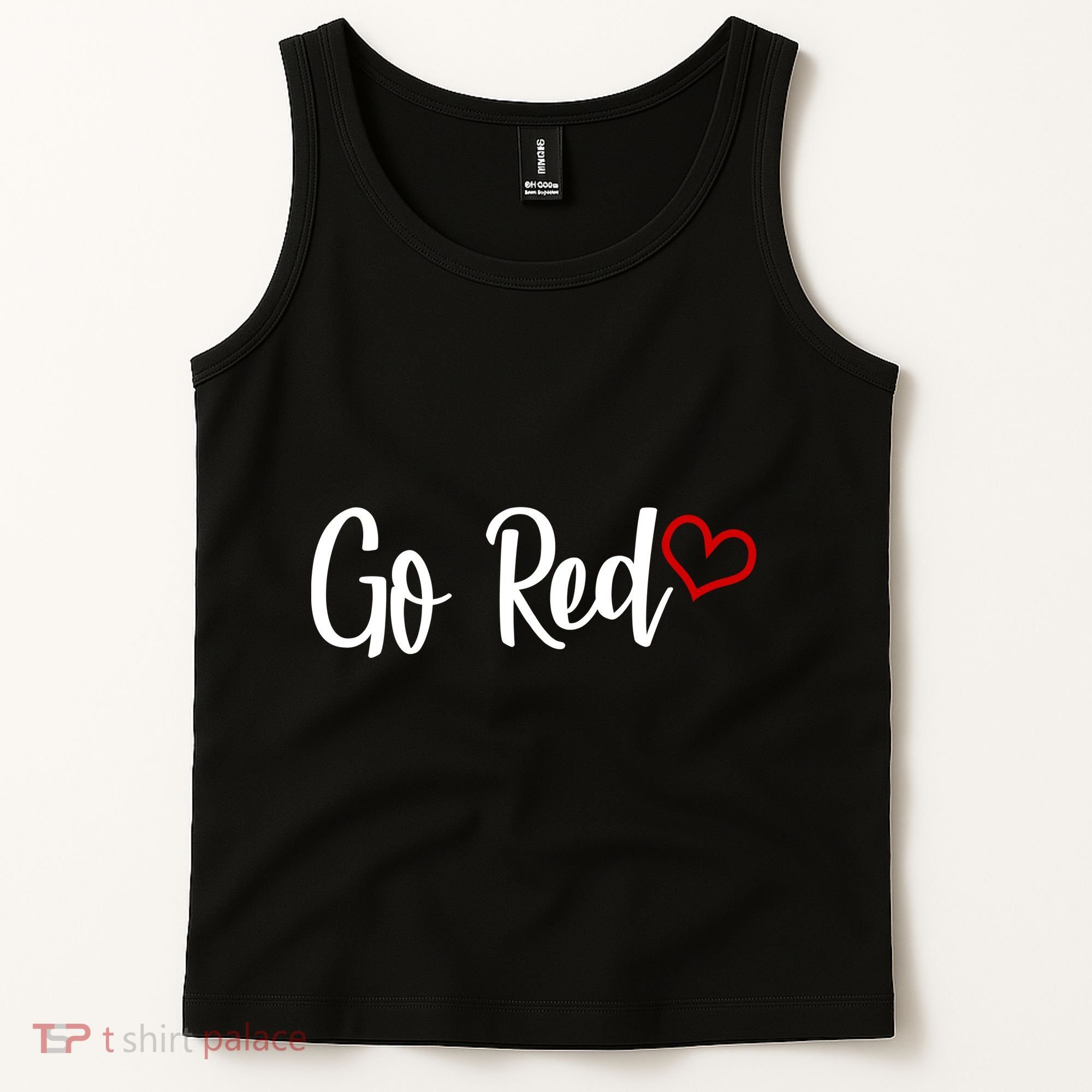 Go Red Heart Health Awareness Logo Tank Top